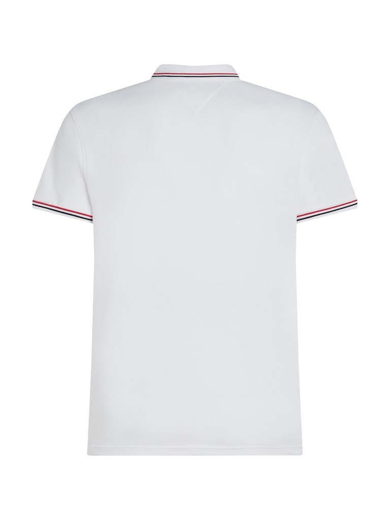 Tommy Hilfiger Pamuk Beyaz Erkek Kısa Kollu Düğmeli Polo Yaka T-Shirt - MW0MW37346YBR