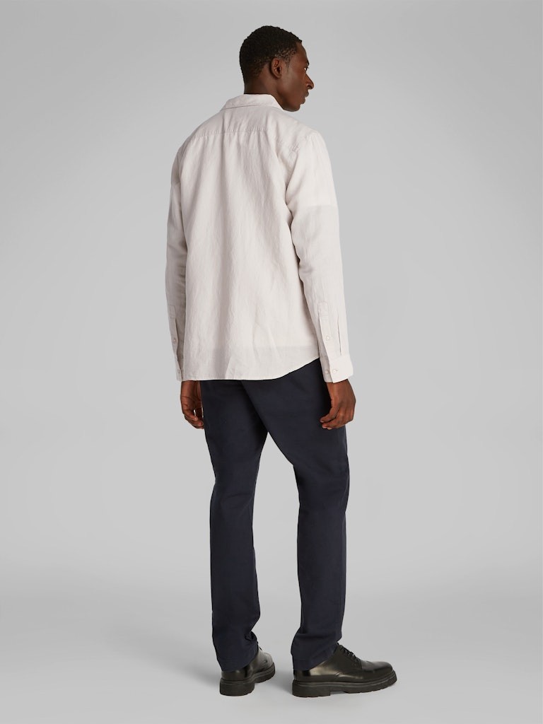 Calvin Klein Keten Bej Erkek Uzun Kollu Gömlek - K10K114488PE0