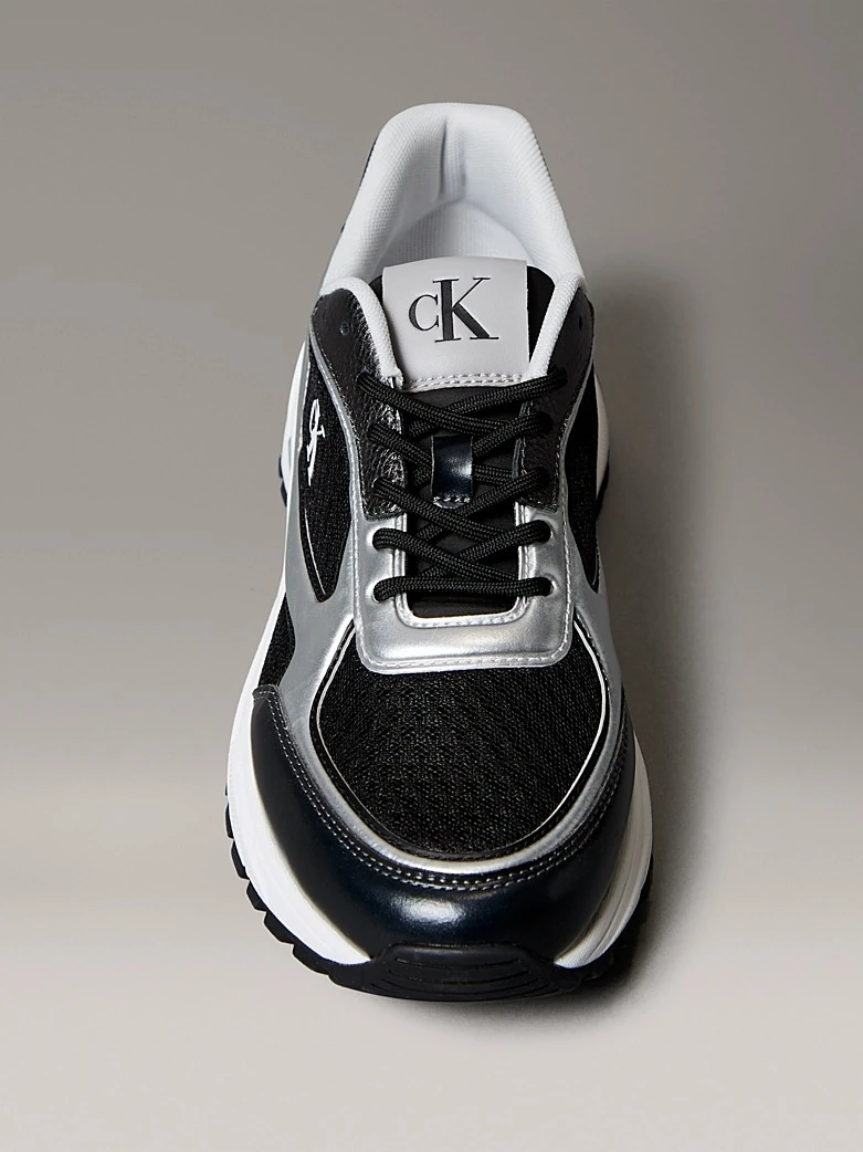 Calvin Klein Erkek Siyah Kalın Taban Runner Sneakers