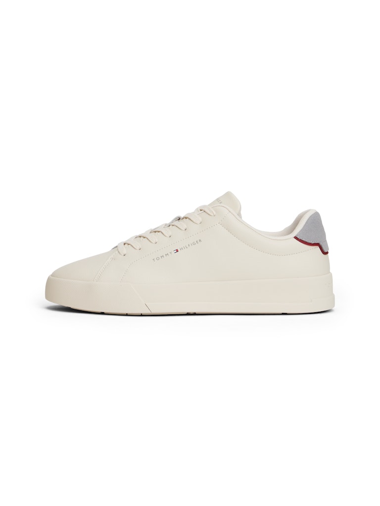 Tommy Hilfiger Erkek Bej Kısa Taban Court Sneakers