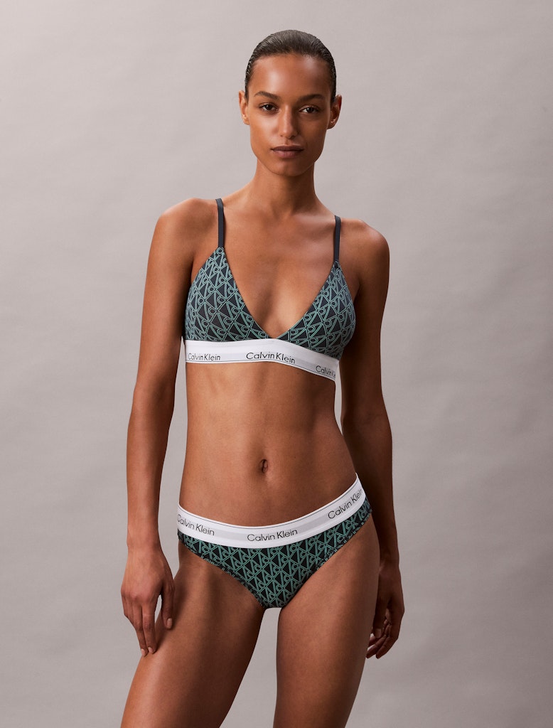 Calvin Klein Kadın Mavi Pamuk Üçgen  Sütyen