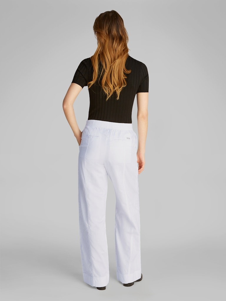 Calvin Klein Keten Beyaz Kadın Soft Pantolon - J20J225340YAA