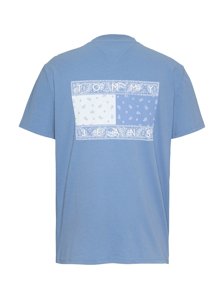 Tommy Hilfiger Rejeneratif Pamuk Mavi Erkek Kısa Kollu T-Shirt - DM0DM20774DY6