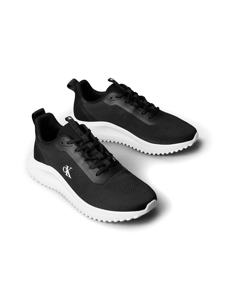 Calvin Klein Erkek Siyah Kısa Taban Runner Sneakers