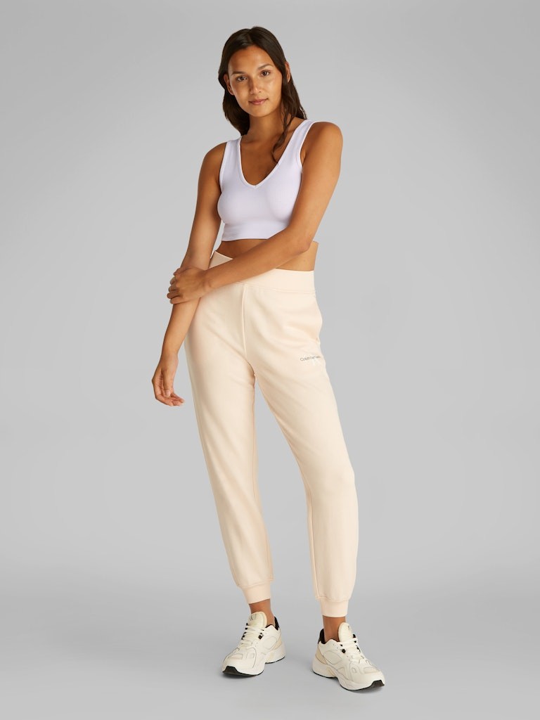Calvin Klein Rejeneratif Pamuk Beyaz Kadın Kolsuz T-shirt - J20J225308YAA