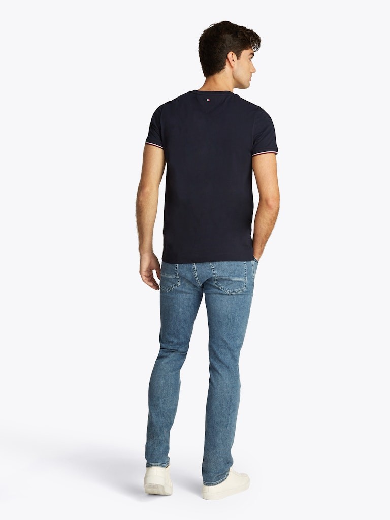 Tommy Hilfiger Rejeneratif Pamuk Lacivert Erkek Kısa Kollu T-Shirt - MW0MW32584DW5
