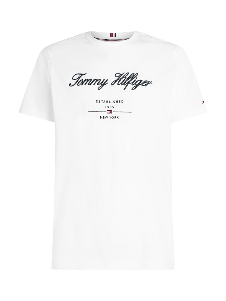 Tommy Hilfiger Rejeneratif Pamuk Beyaz Erkek Kısa Kollu T-Shirt - MW0MW33691YBR