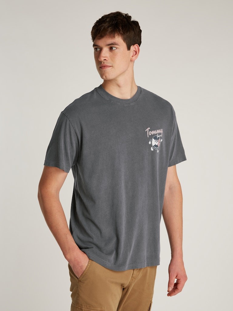 Tommy Hilfiger Pamuk Siyah Erkek Kısa Kollu T-Shirt - DM0DM20352BDS