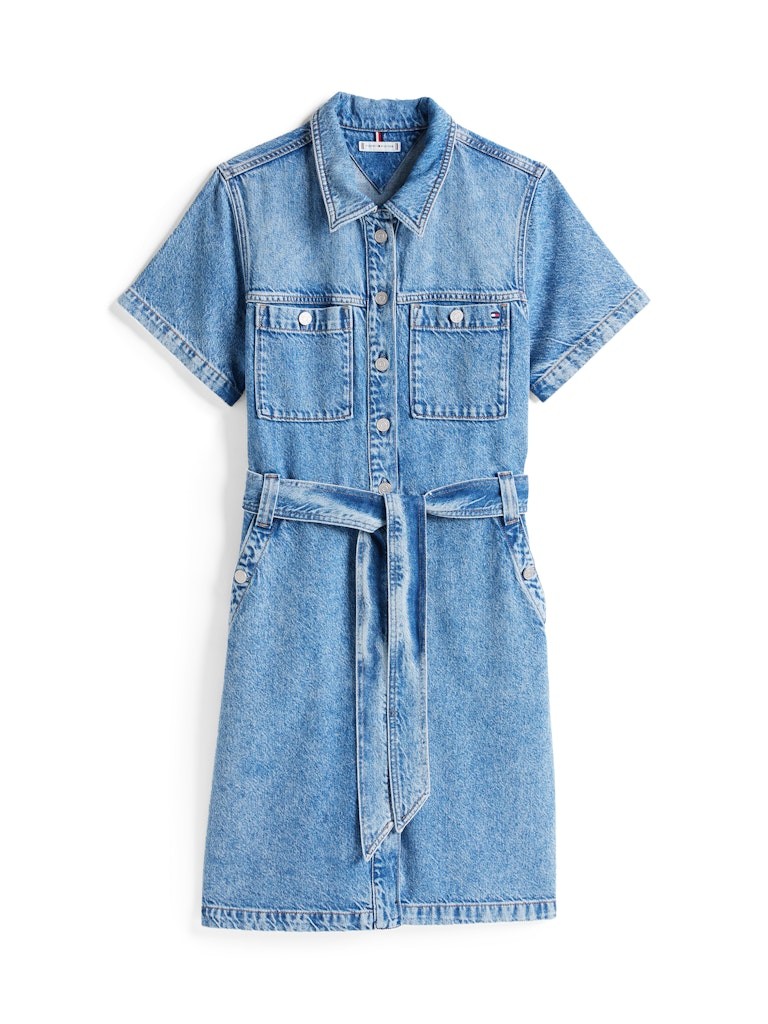 Tommy Hilfiger Denim Mavi Kadın Gömlek Elbise - WW0WW443801A8