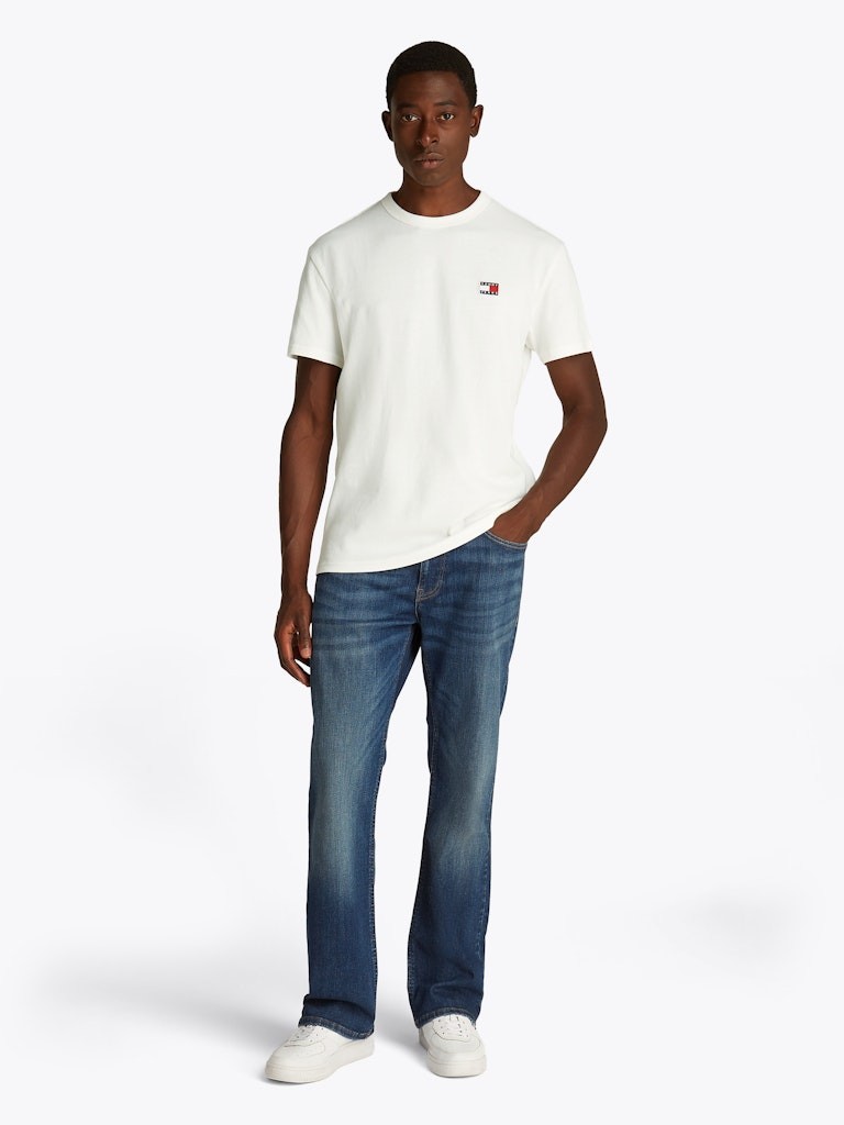 Tommy Hilfiger Rejeneratif Pamuk Beyaz Erkek Kısa Kollu T-Shirt - DM0DM20322YBL