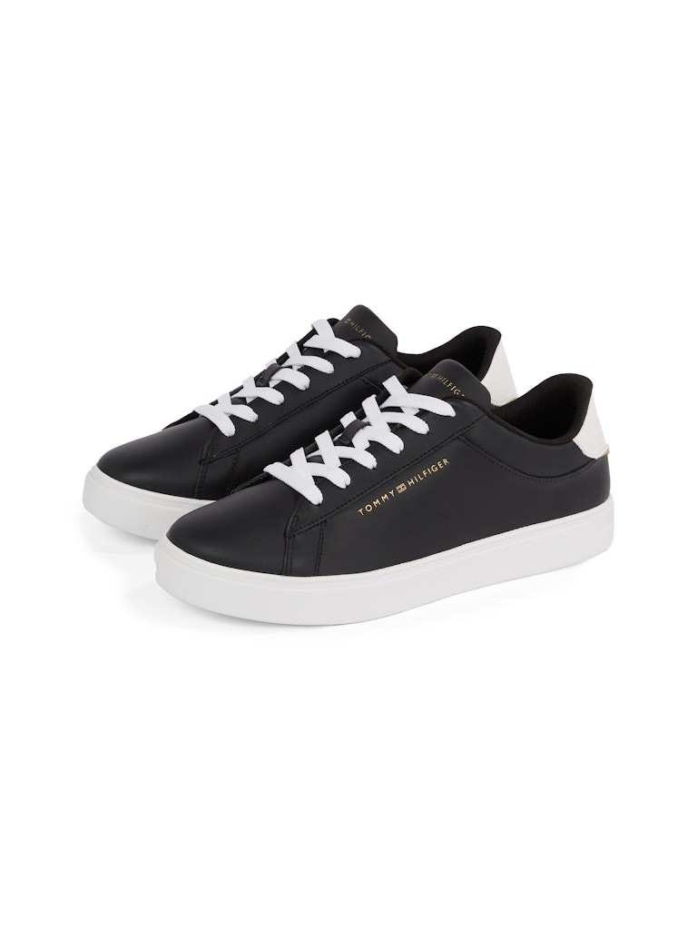 Tommy Hilfiger Siyah Kadın Kısa Taban Sneakers - FW0FW08320BDS