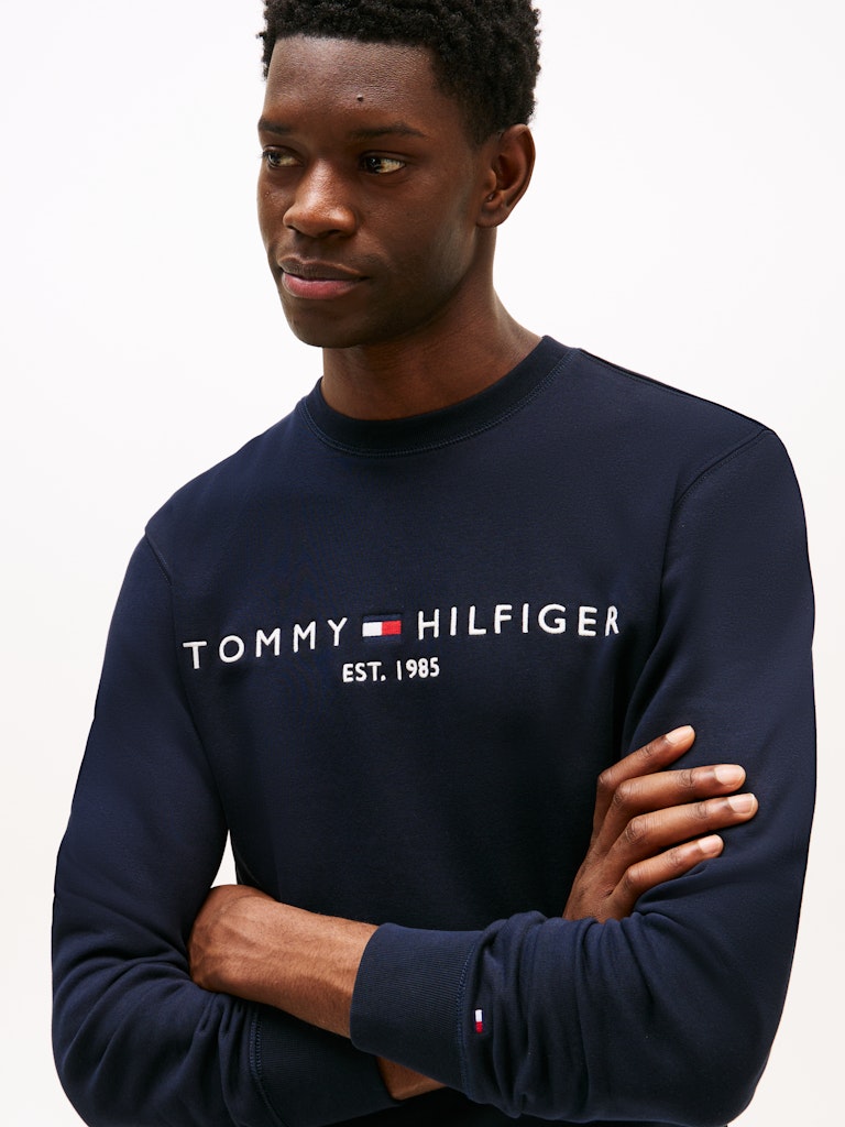 Tommy Hilfiger Erkek Lacivert O Yaka Sweatshirt