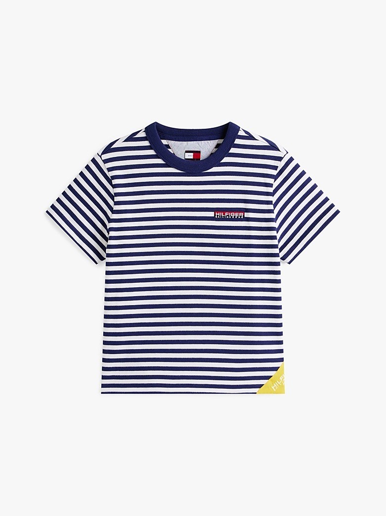 Tommy Hilfiger Organik Pamuk Mavi Kadın Kısa Kollu Yelkenci T-Shirt - WW0WW459350BH