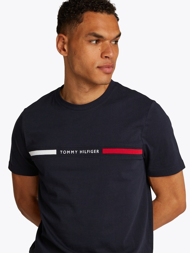 Tommy Hilfiger Rejeneratif Pamuk Lacivert Erkek Kısa Kollu T-Shirt - MW0MW36498DW5
