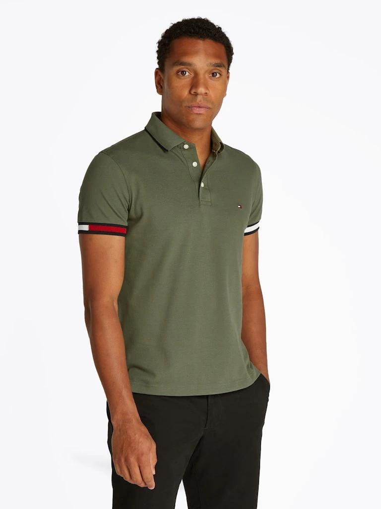 Tommy Hilfiger Organik Pamuk Yeşil Erkek Polo Yaka T-Shirt