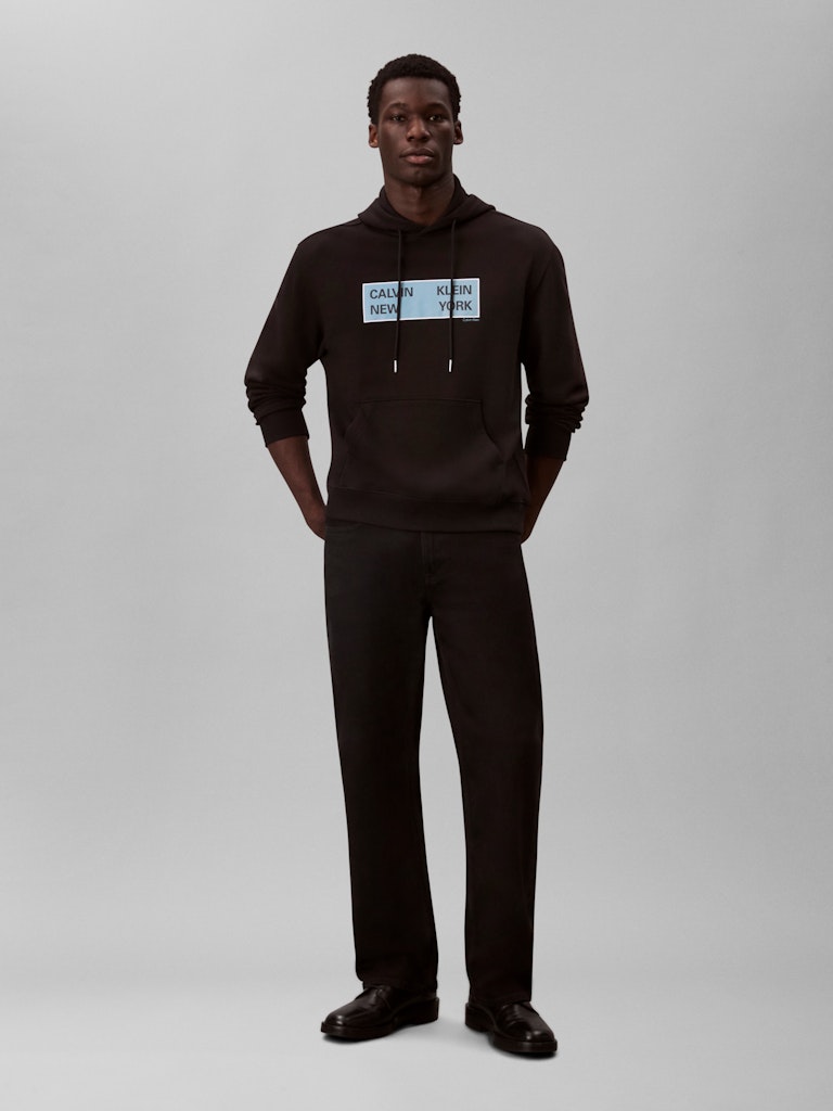 Calvin Klein Erkek Siyah Kapşonlu Sweatshirt