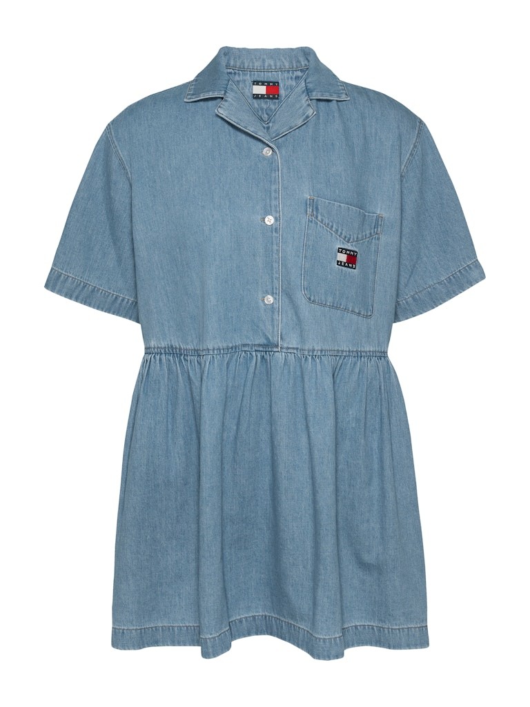Tommy Hilfiger Denim Mavi Kadın Gömlek Elbise