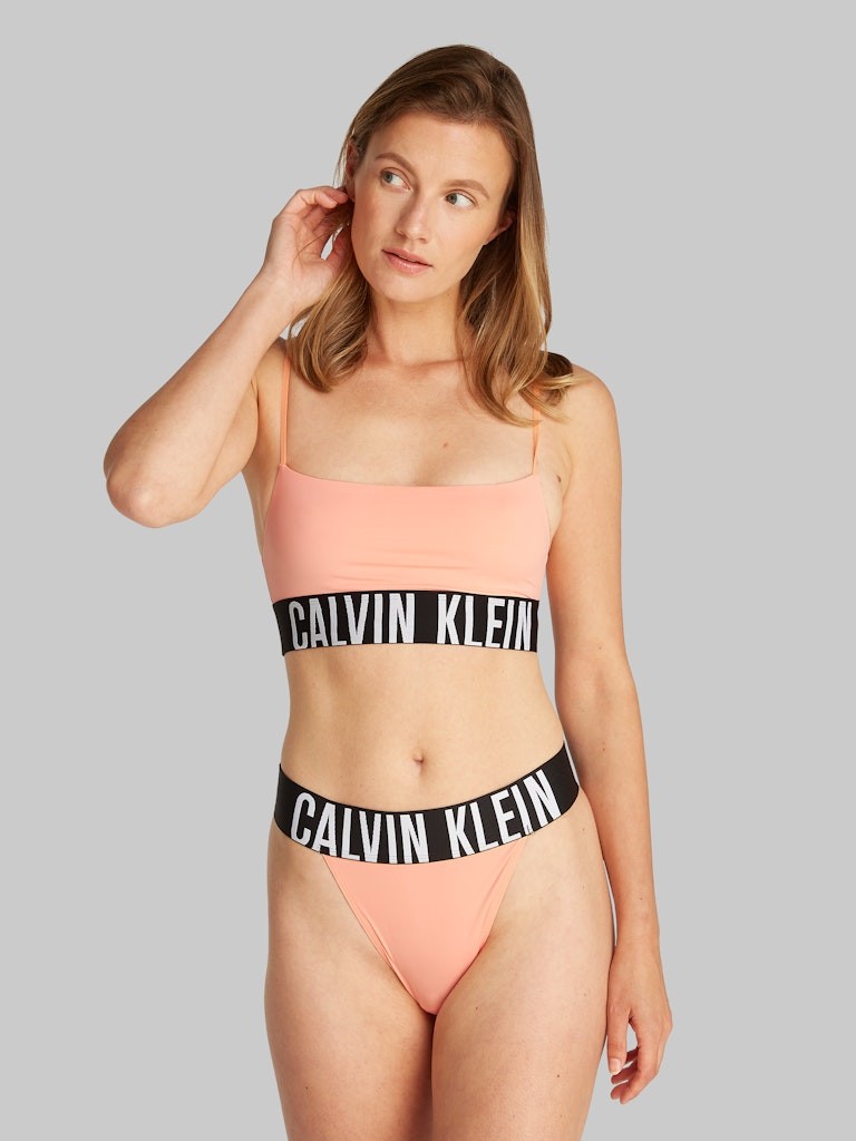 Calvin Klein Poliamid Pembe Kadın Thong İç Çamaşırı - 000QF7638ETD9