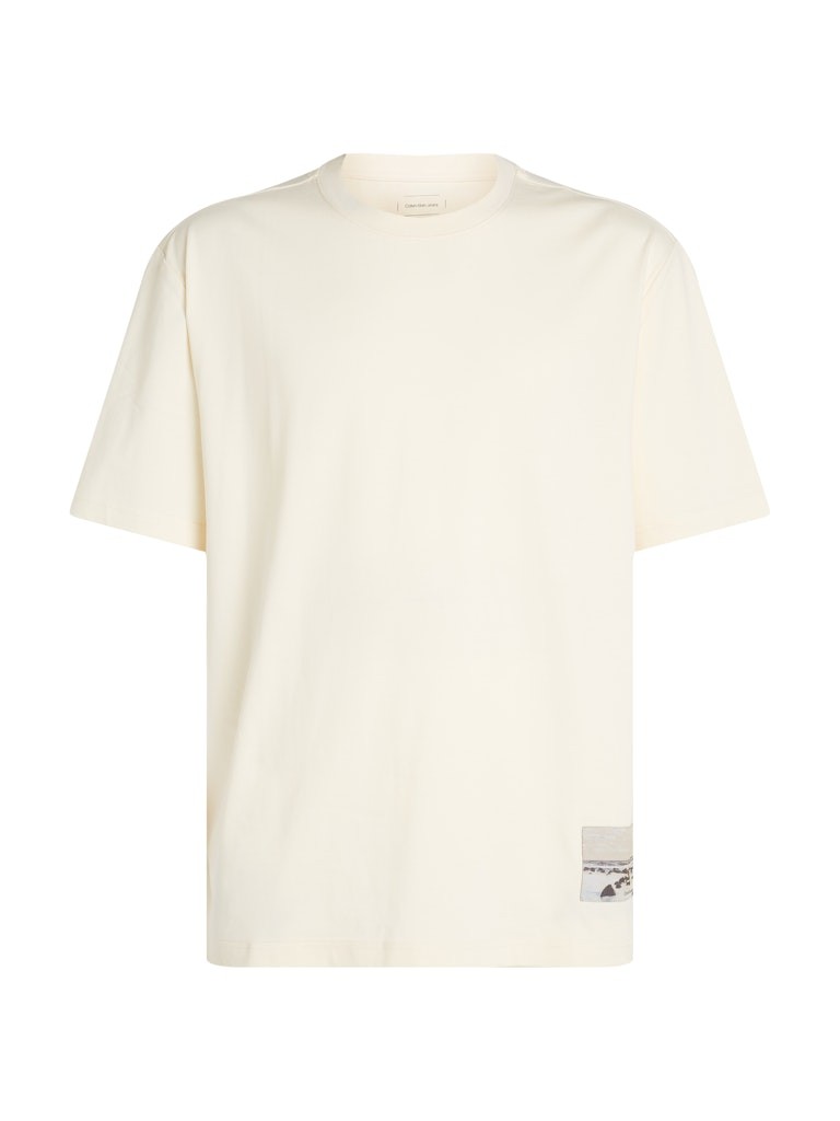 Calvin Klein Pamuk Beyaz Erkek Kısa Kollu T-Shirt - J30J327094YAC