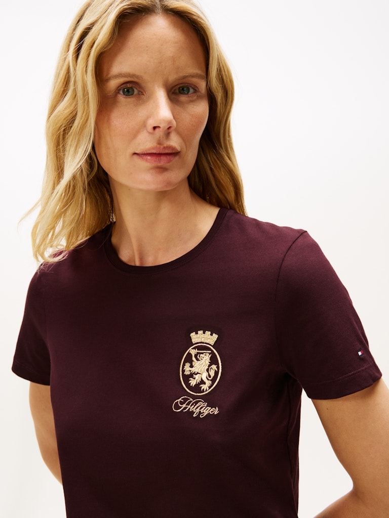 Tommy Hilfiger Kadın Bordo Uzun Kollu T-Shirt
