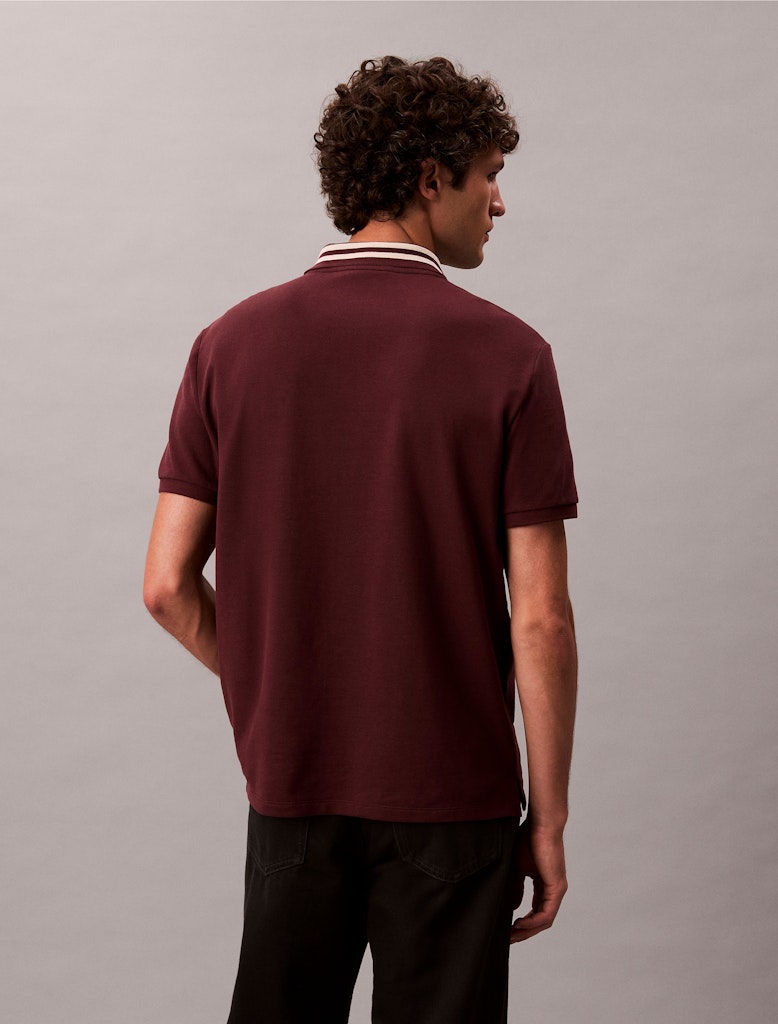Calvin Klein Erkek Bordo Kısa Kollu Polo Yaka T-Shirt