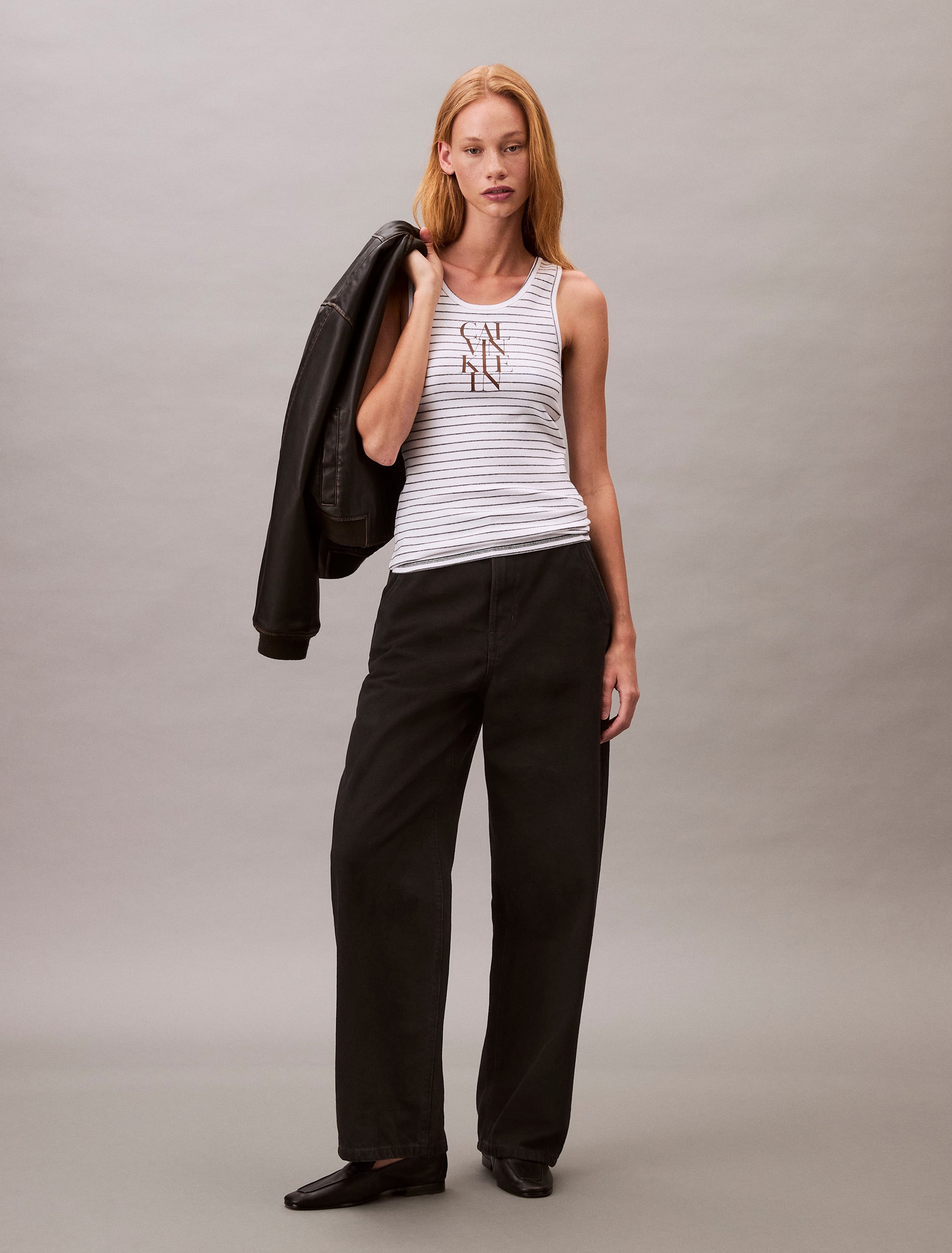 Calvin Klein Kadın O Yaka Boxy Beyaz T Shirt