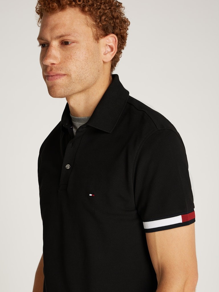 Tommy Hilfiger Erkek Siyah Polo Yaka T-Shirt - MW0MW37518BDS