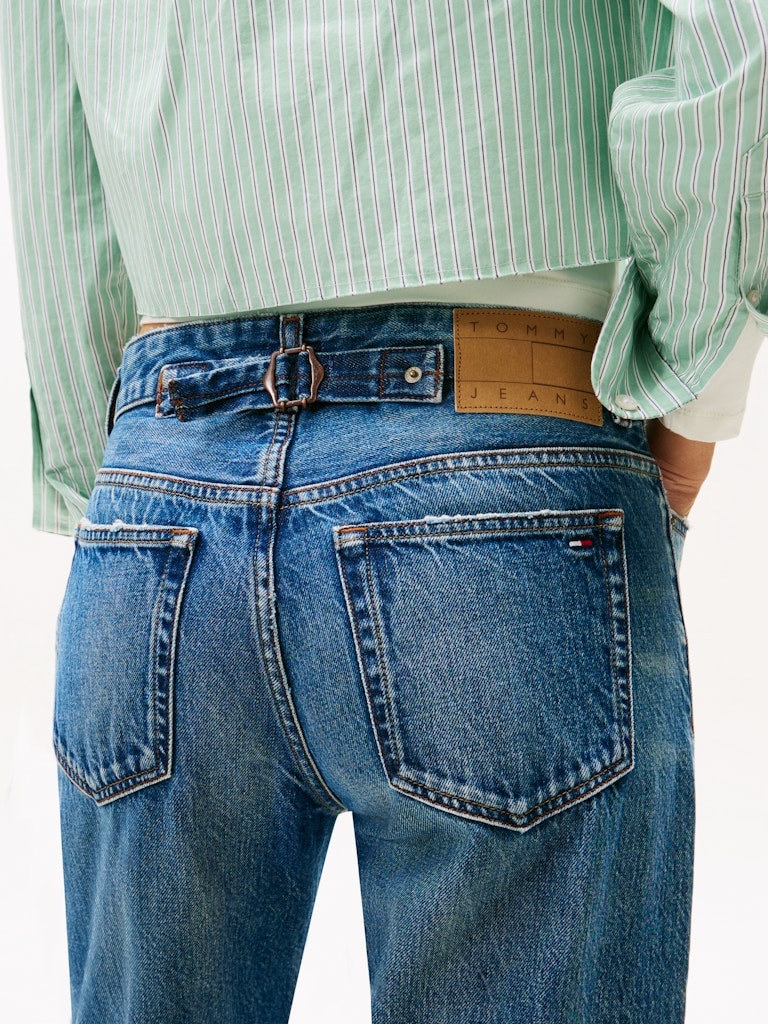 Tommy Hilfiger Kadın Mavi  Düz Kesim Kira Jean Pantolon