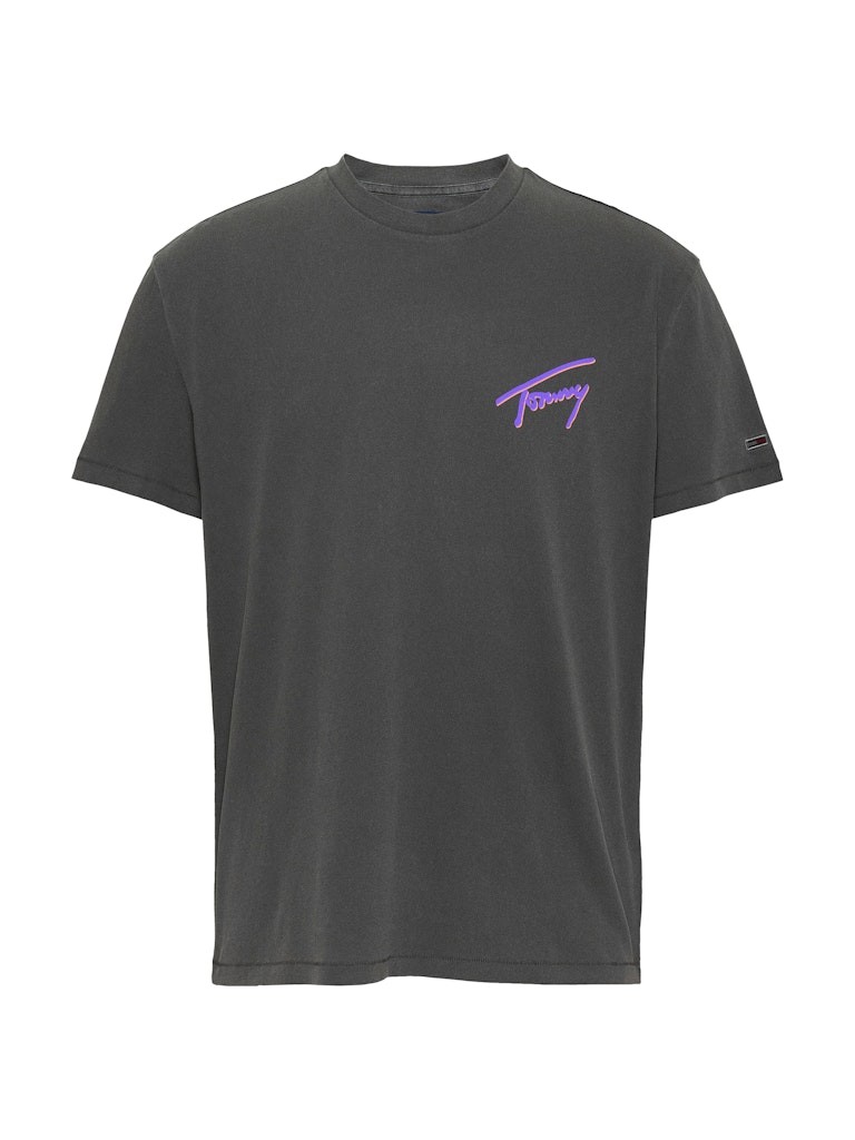 Tommy Hilfiger Rejeneratif Pamuk Siyah Erkek Kısa Kollu T-Shirt - DM0DM20768BDS