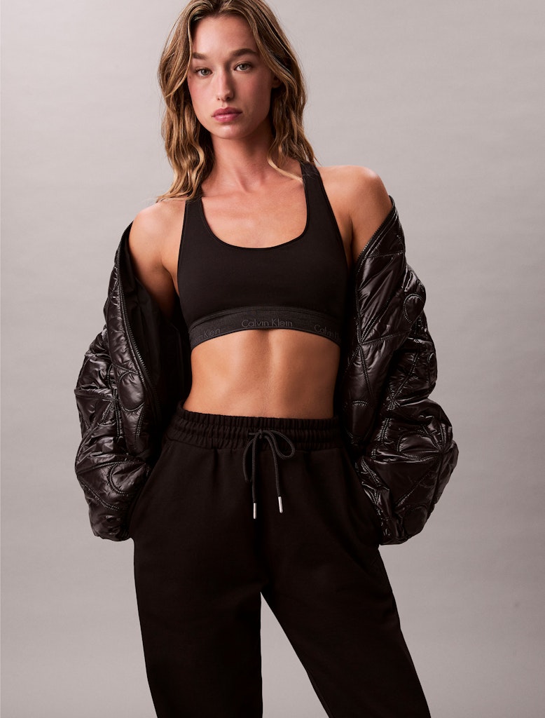 Calvin Klein Kadın Lastik Paça Siyah Eşofman Altı