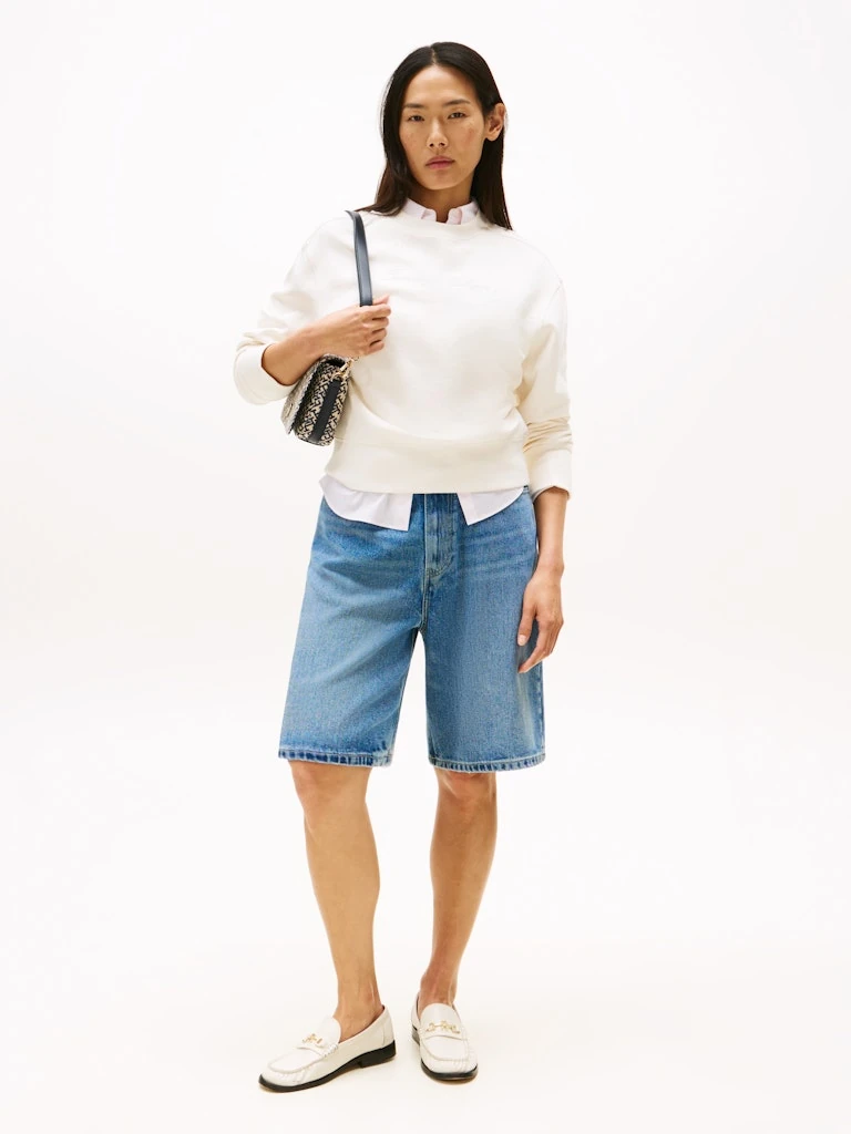 Tommy Hilfiger Kadın Beyaz Sweatshirt