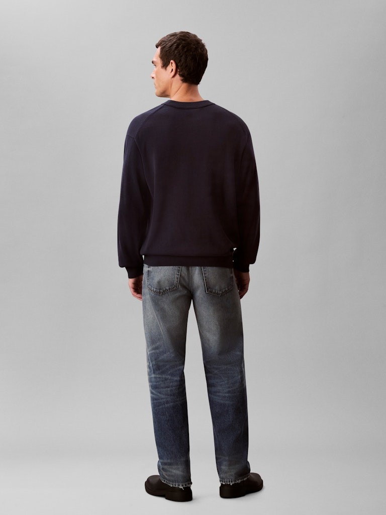 Calvin Klein Erkek Lacivert Pamuk O Yaka Triko