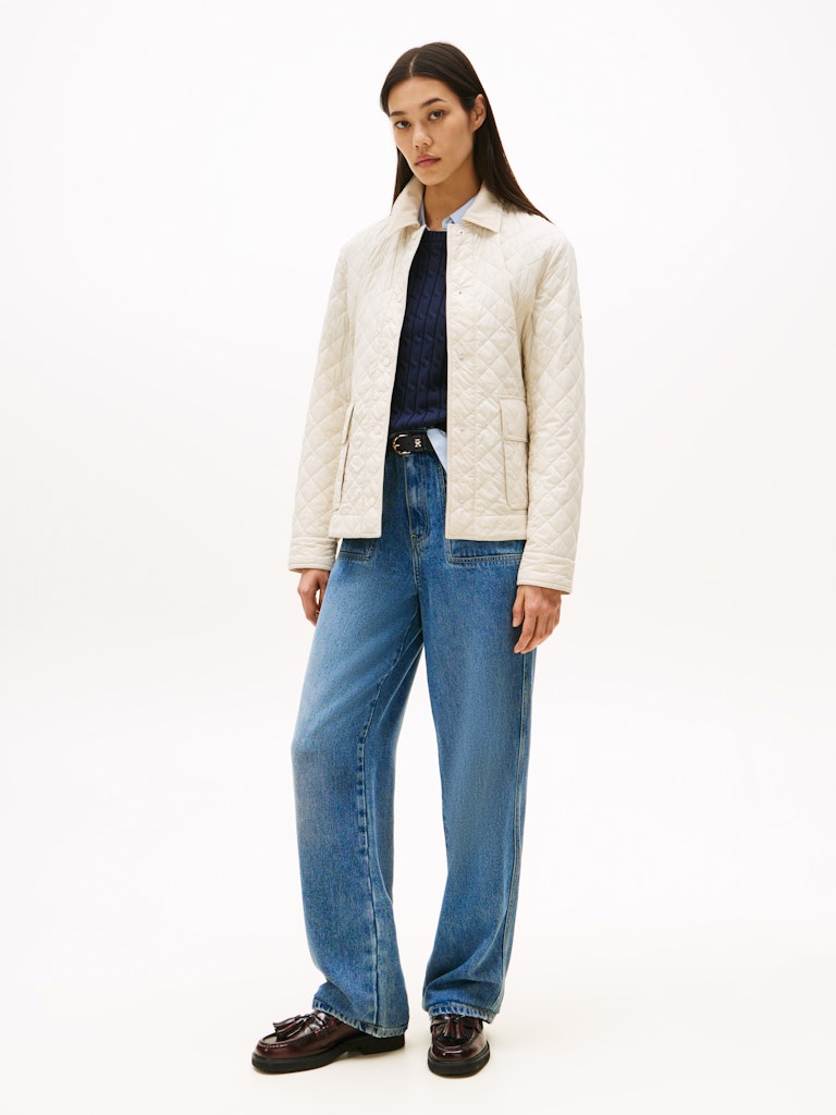 Tommy Hilfiger Kadın Beyaz Mont