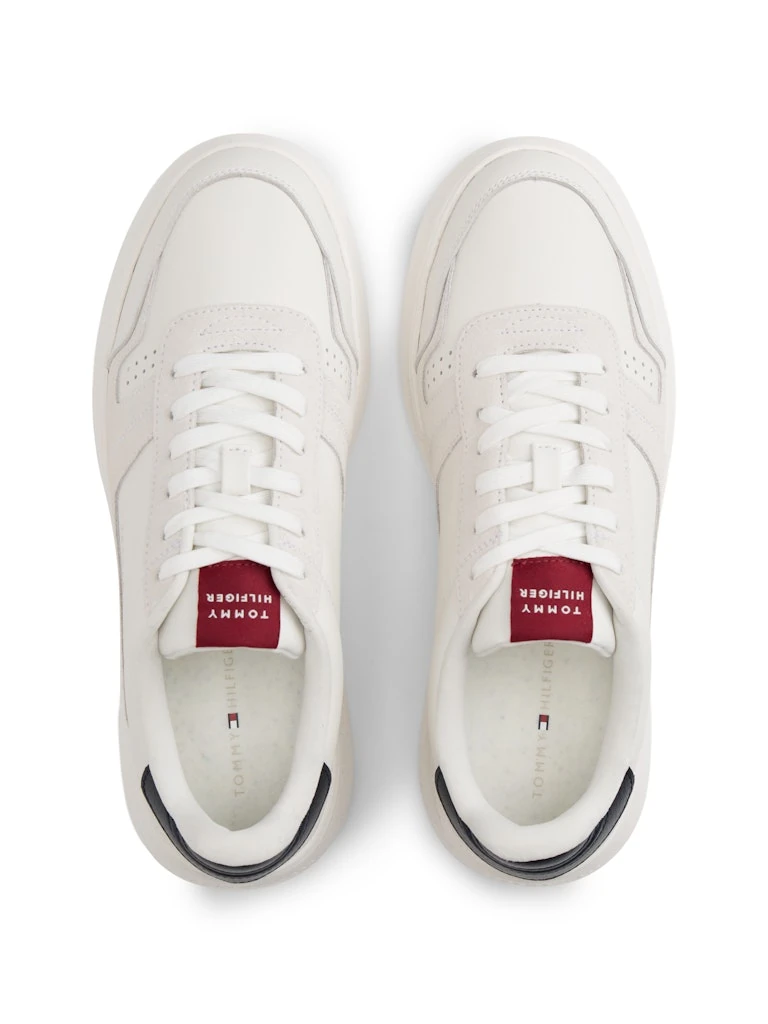 Tommy Hilfiger Erkek Beyaz  Kısa Taban Modern Sneakers