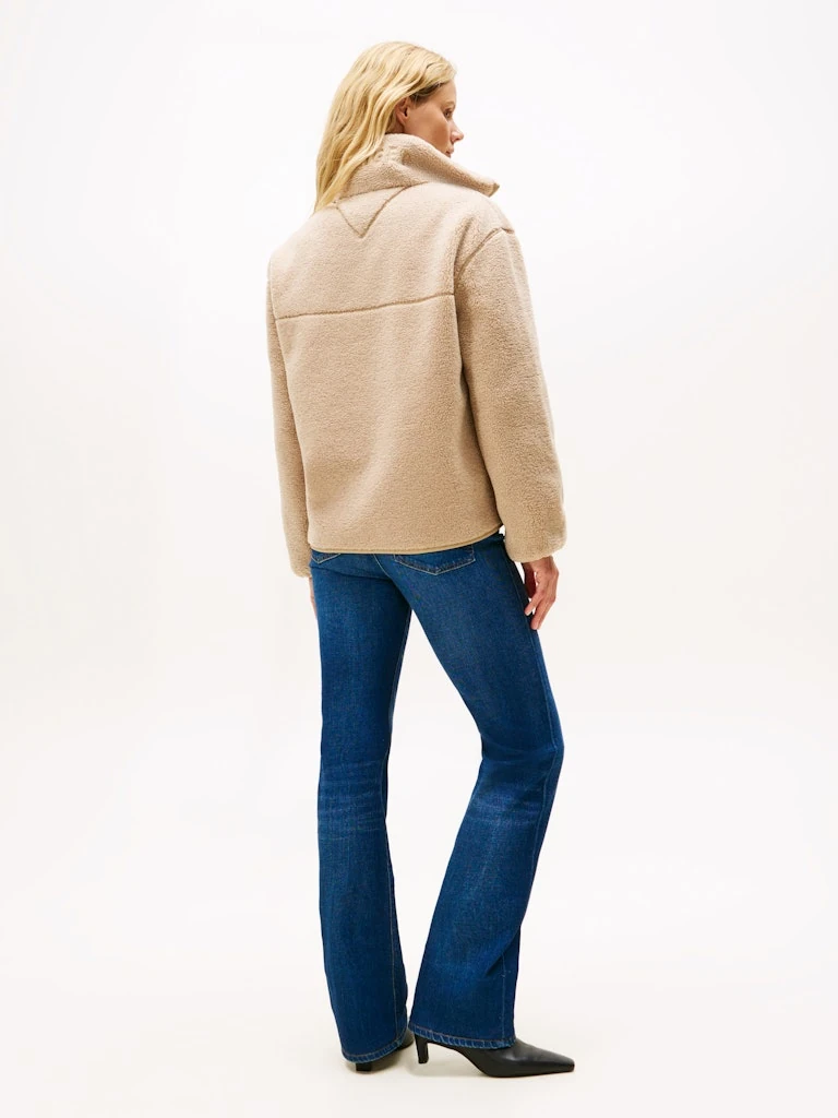 Tommy Hilfiger Kadın Vizon Teddy Mont