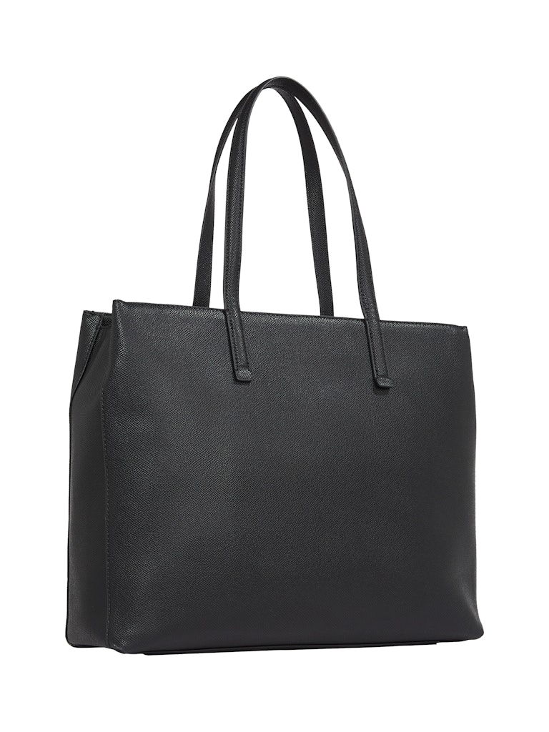 Calvin Klein Kadın Önü Ekstra Cepli Fermuar Kapamalı Siyah Omuz Çantası