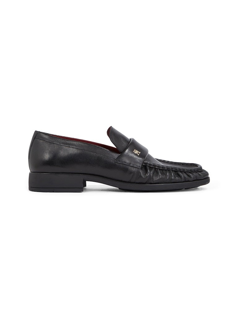 Tommy Hilfiger Soft Nappa Pleated Toe Kadın Siyah Günlük Ayakkabı - FW0FW08362BDS