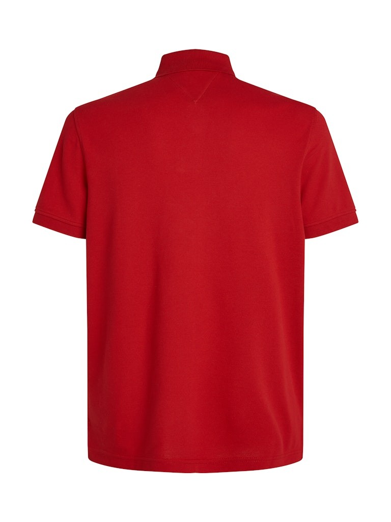 Tommy Hilfiger Organik Pamuk Kırmızı Erkek Kısa Kollu Düğmeli Polo Yaka T-Shirt - MW0MW17770XLD