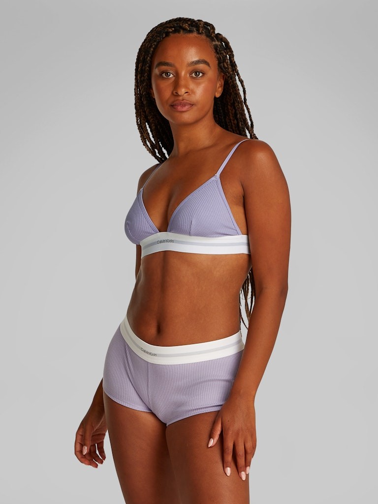 Calvin Klein Modal Mor Kadın Üçgen Bralet - LV00QF8248WBN