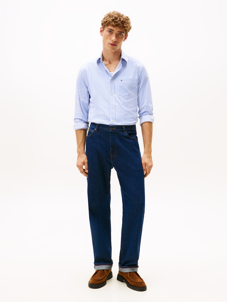 Tommy Hilfiger Erkek Normal Kesim Lacivert Gömlek