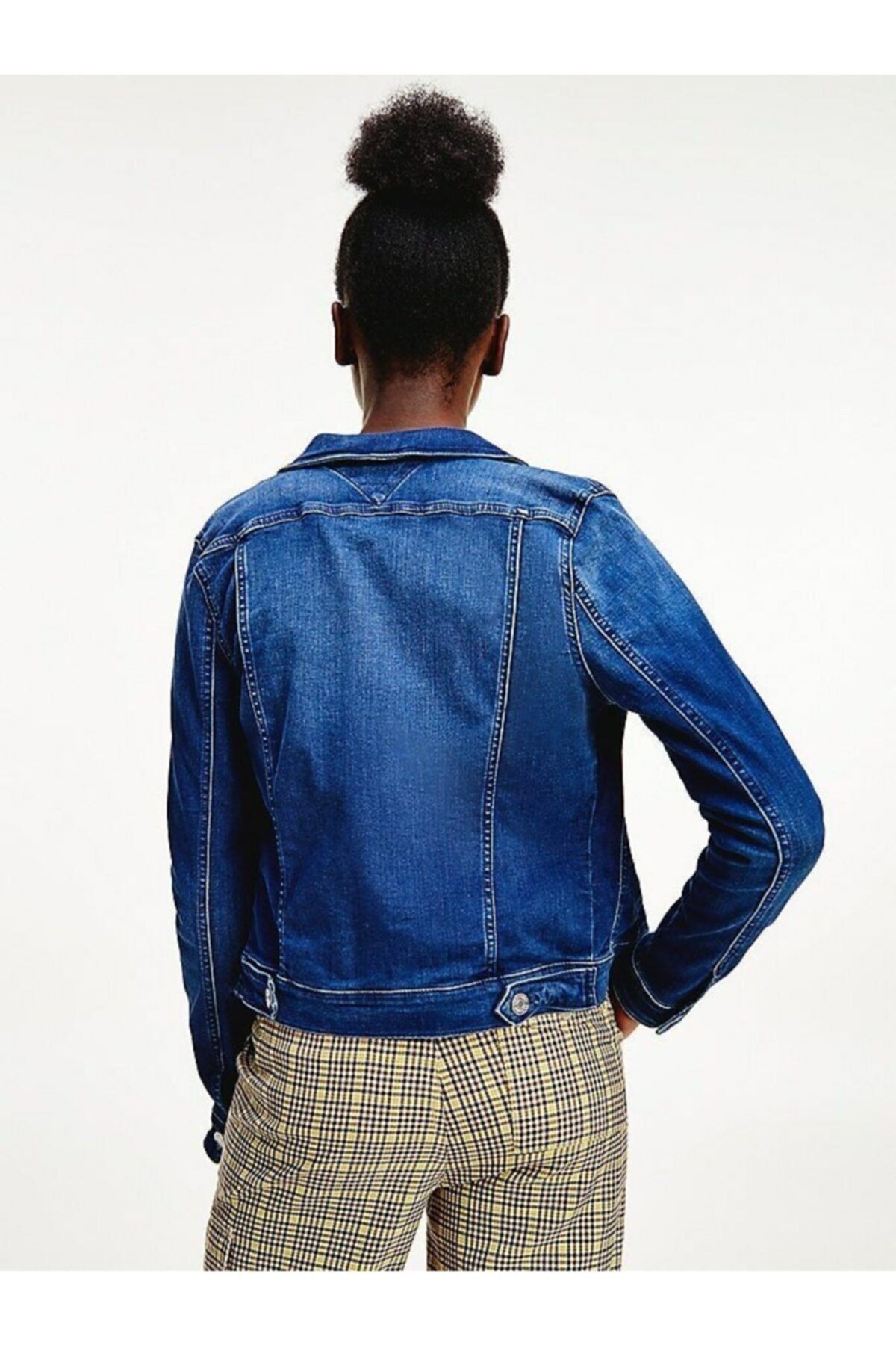 Tommy Hilfiger Denim Mavi Kadın Kot Ceket