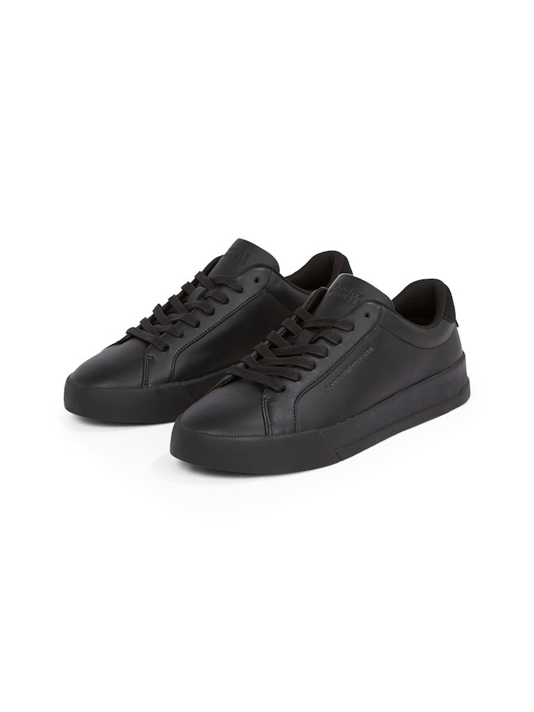 Tommy Hilfiger Deri Sneaker Erkek Siyah Ayakkabı - FM0FM05322BDS