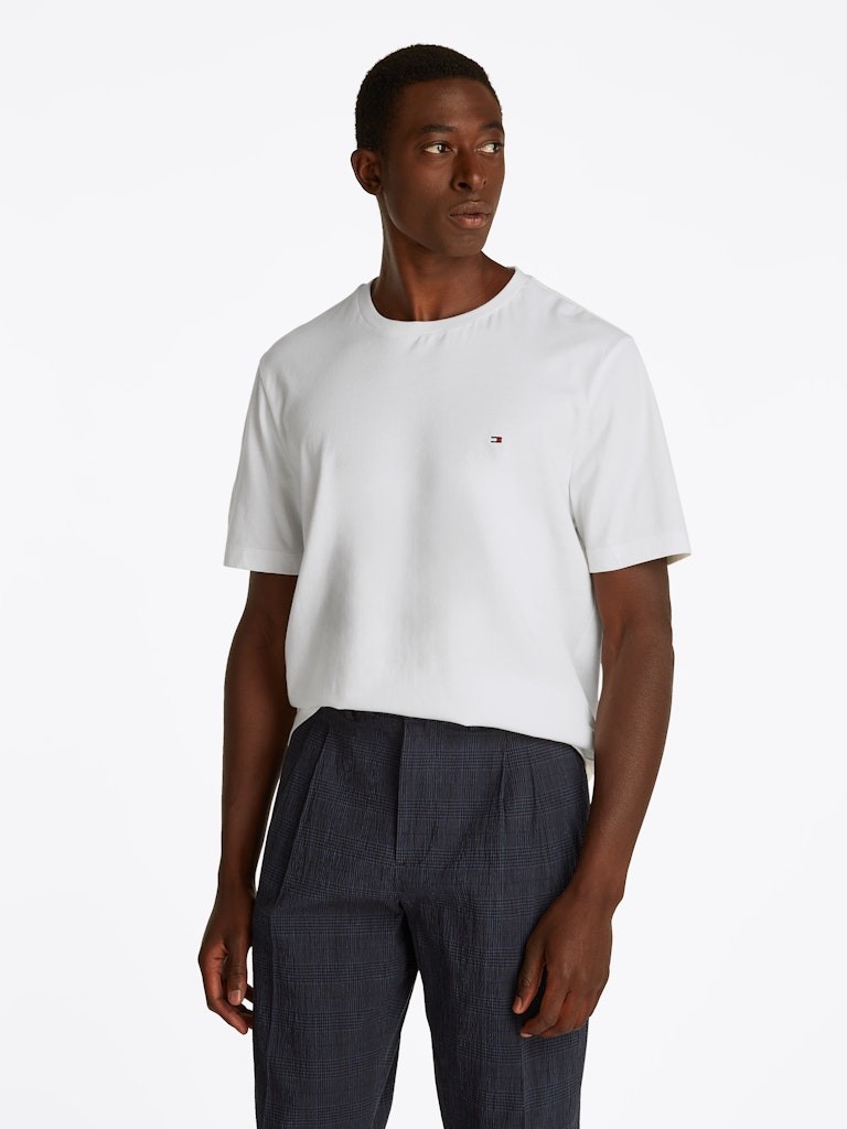 Tommy Hilfiger Pamuk Beyaz Erkek Kısa Kollu T-Shirt - MW0MW37267YBR