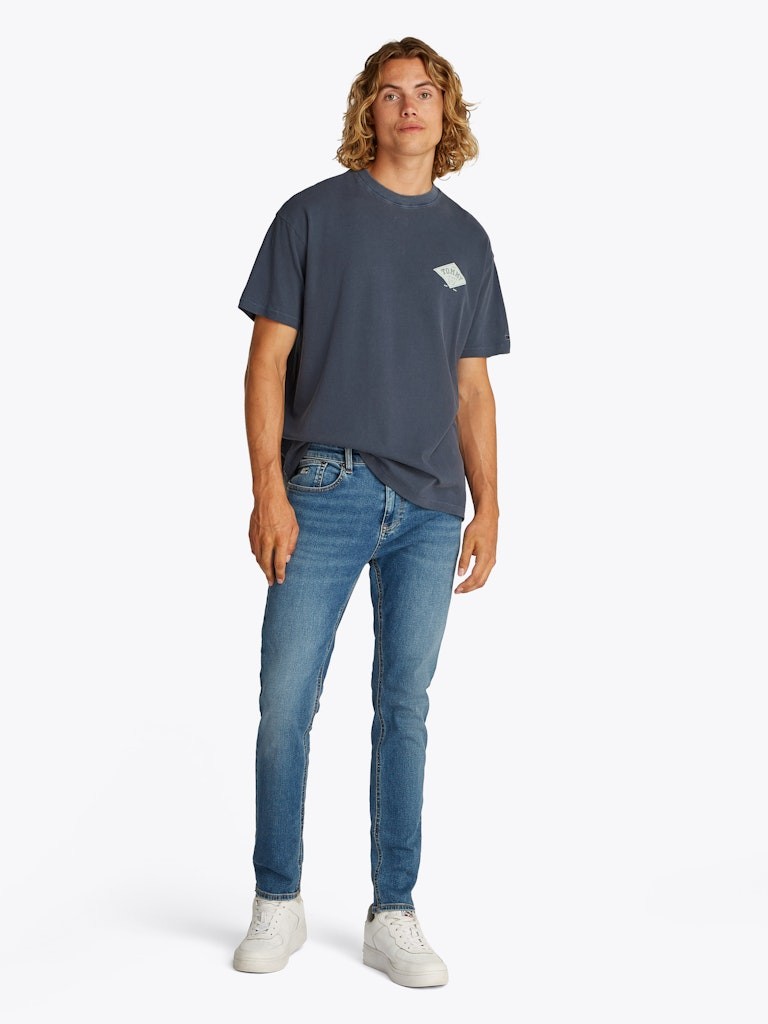 Tommy Hilfiger Rejeneratif Pamuk Mavi Erkek Kısa Kollu T-Shirt - DM0DM20806C1G
