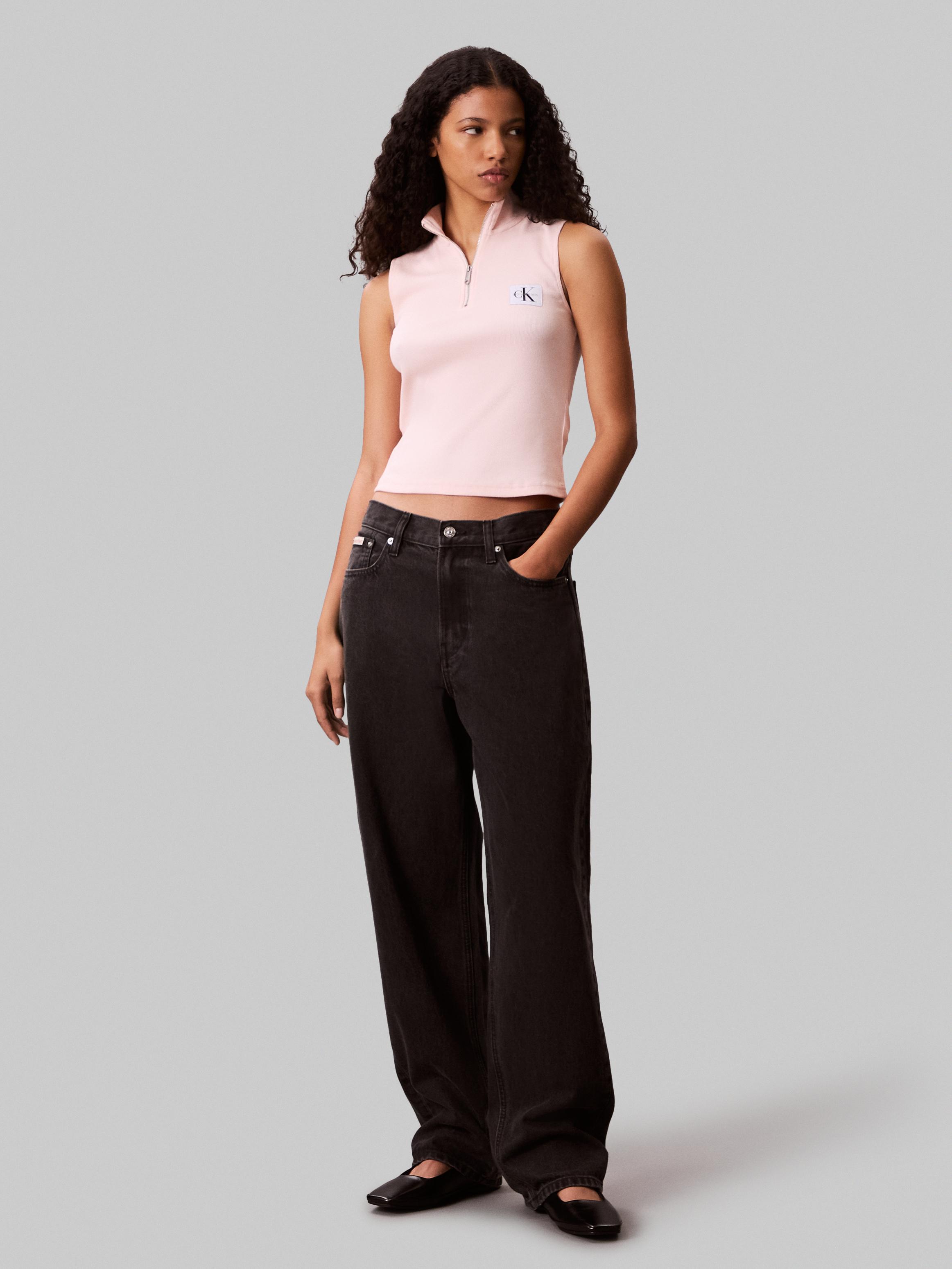 Calvin Klein Kadın Pempe Atlet Fermuarlı T Shirt - LV047C909GVI7
