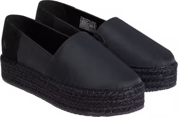 Calvin Klein Pamuk Siyah Kadın Espadril Ayakkabı - YW0YW017360GJ