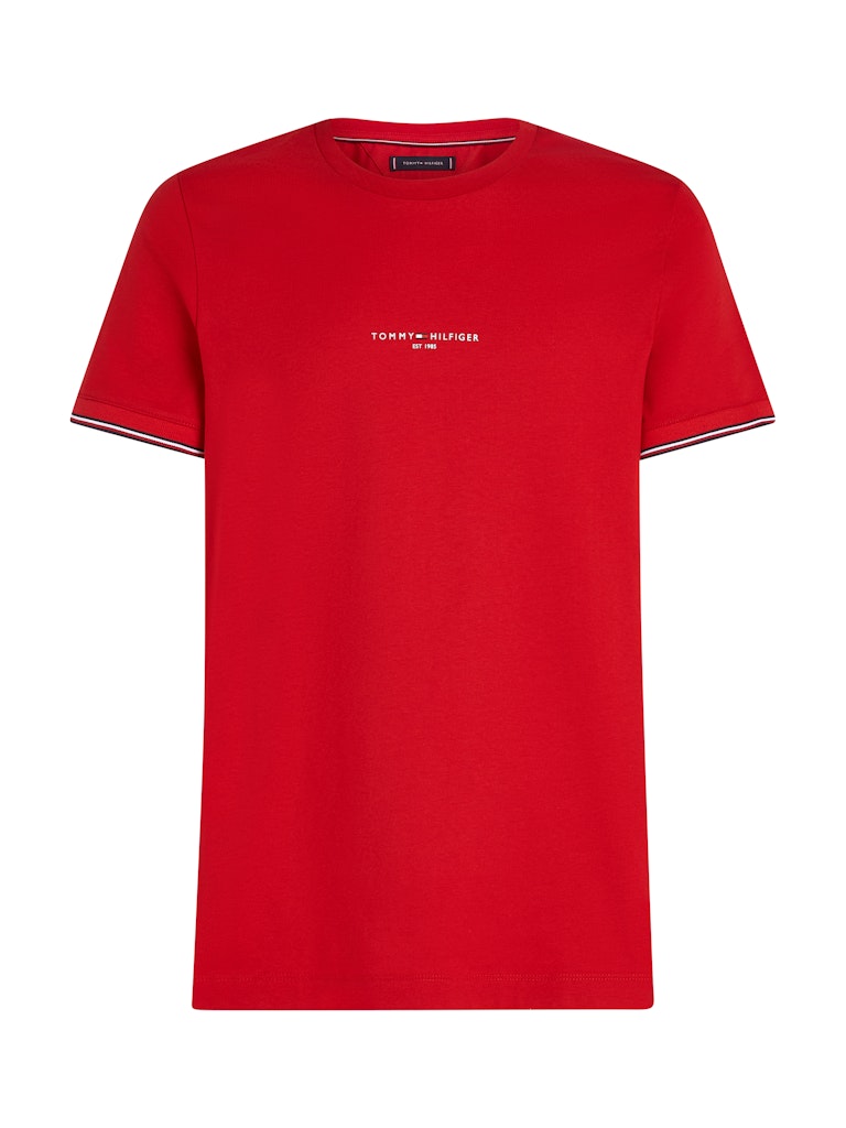 Tommy Hilfiger Rejeneratif Pamuklu Kırmızı Erkek T-Shirt
