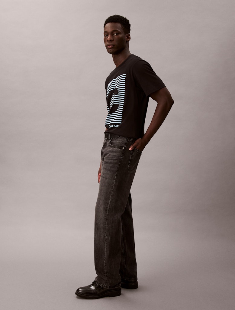 Calvin Klein Erkek Siyah  O Yaka  T-Shirt