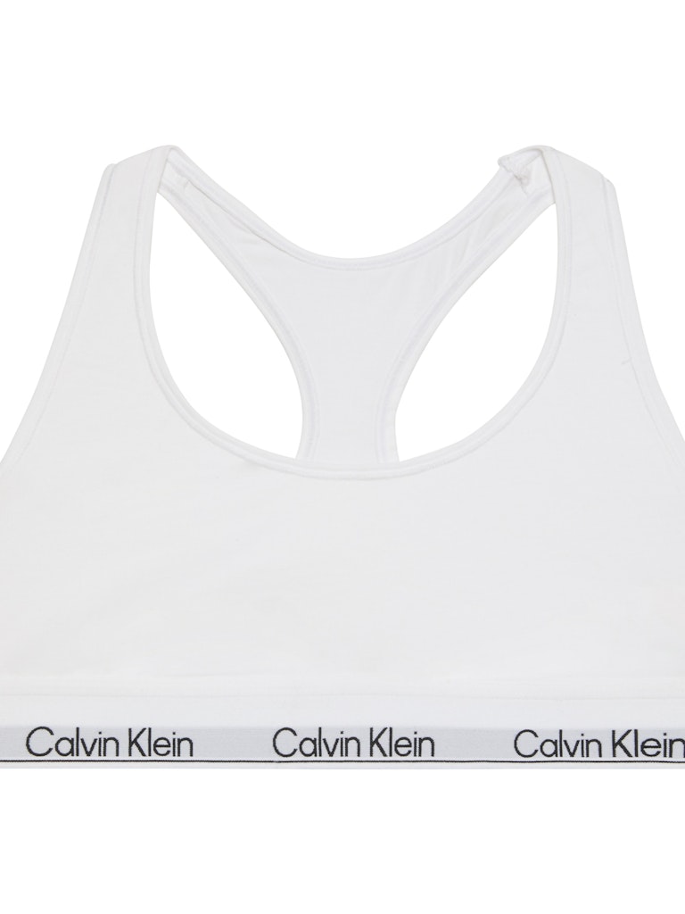Calvin Klein Kadın Beyaz Pamuk Spor  Sütyen