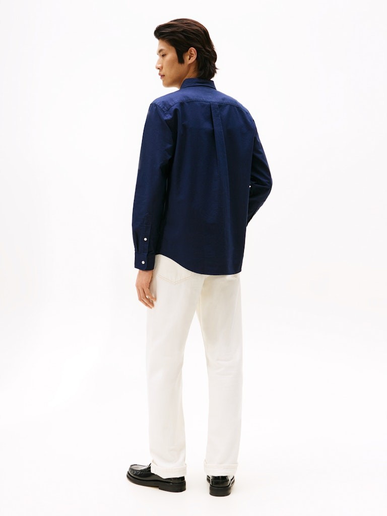 Tommy Hilfiger Erkek Mavi Oxford Gömlek
